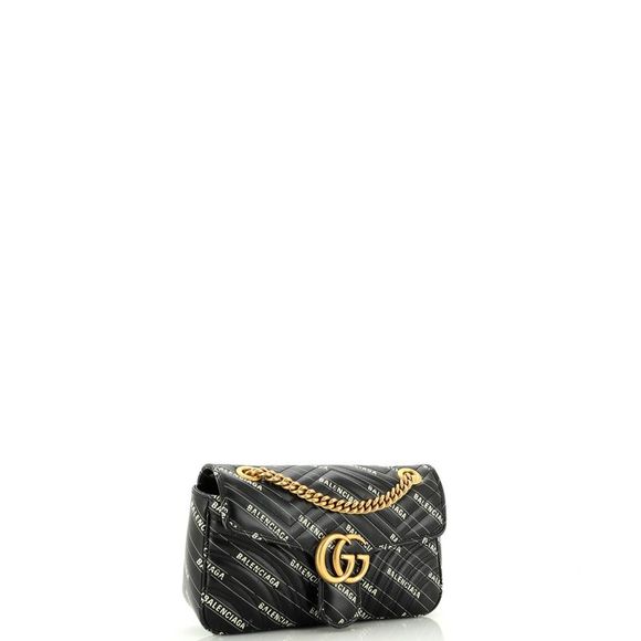 Gucci x Balenciaga The Hacker Project GG Marmont Flap Bag Printed Matelasse Leat - Picture 3 of 9